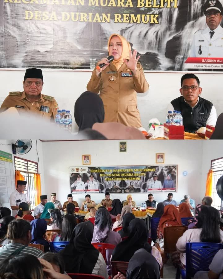 Bupati Hj.Ratna Machmud serahkan Bantuan CSR 1 Unit Trafo 50 KVA Ke Masyarakat Desa Durian Remuk