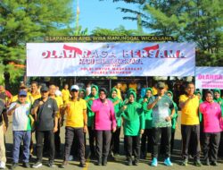 Kebersamaan Semangat Bhayangkara, Dandim Sampang Ikuti Olahraga Bersama di Mapolres