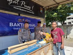 Peringati Hari Bhayangkara ke-80, Polsek Pabean Cantikan Bagikan Sembako untuk Warga dan Jukir